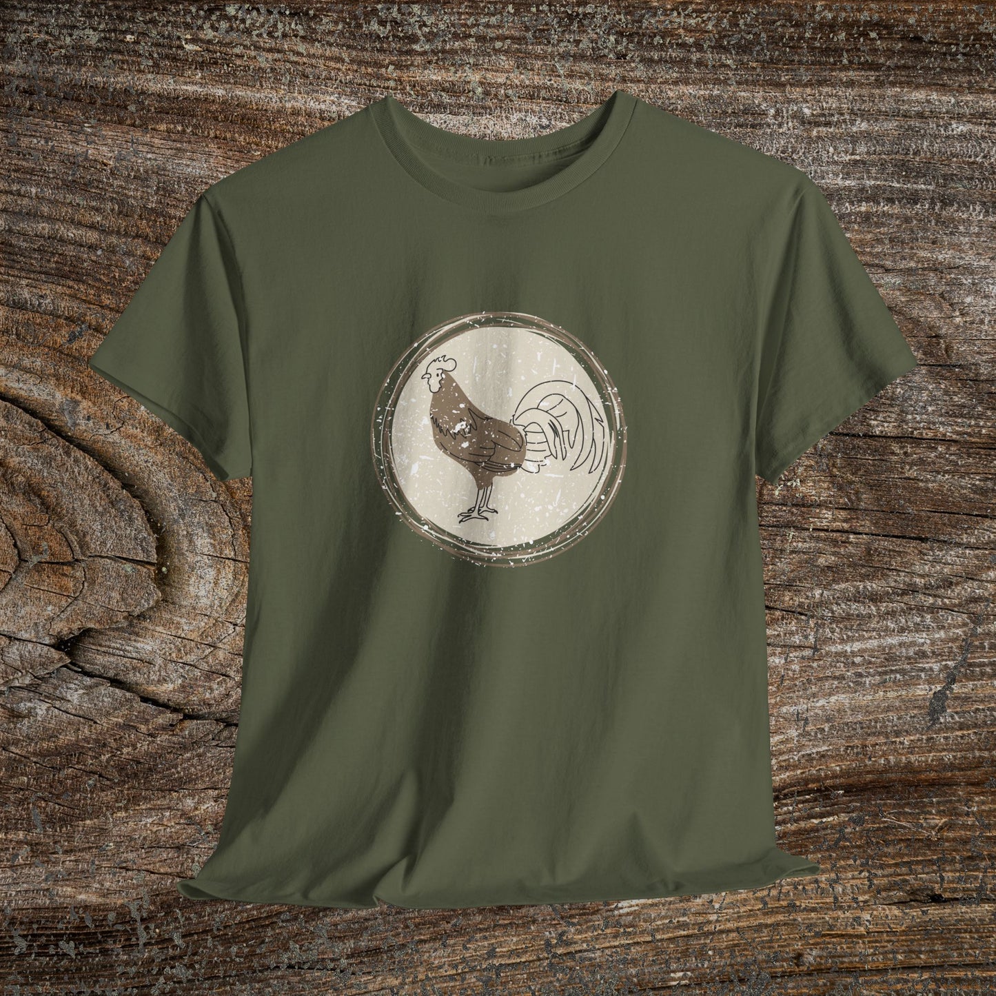 Boho Retro Chicken T-Shirt — Vintage Farmhouse Chicken Tee
