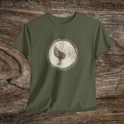 Boho Retro Chicken T-Shirt — Vintage Farmhouse Chicken Tee