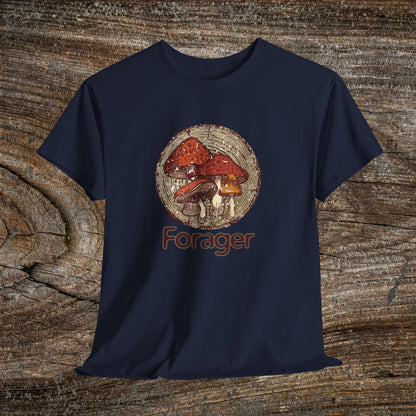 Foraging Mushroom Tee — Retro Grunge Forager Gift