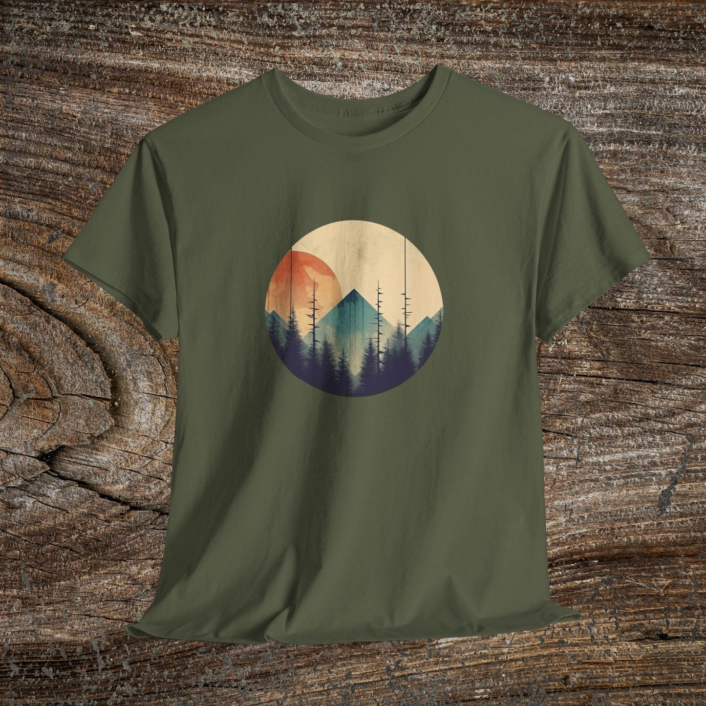 Vintage Mountain Landscape TShirt - Nature Lover Gift