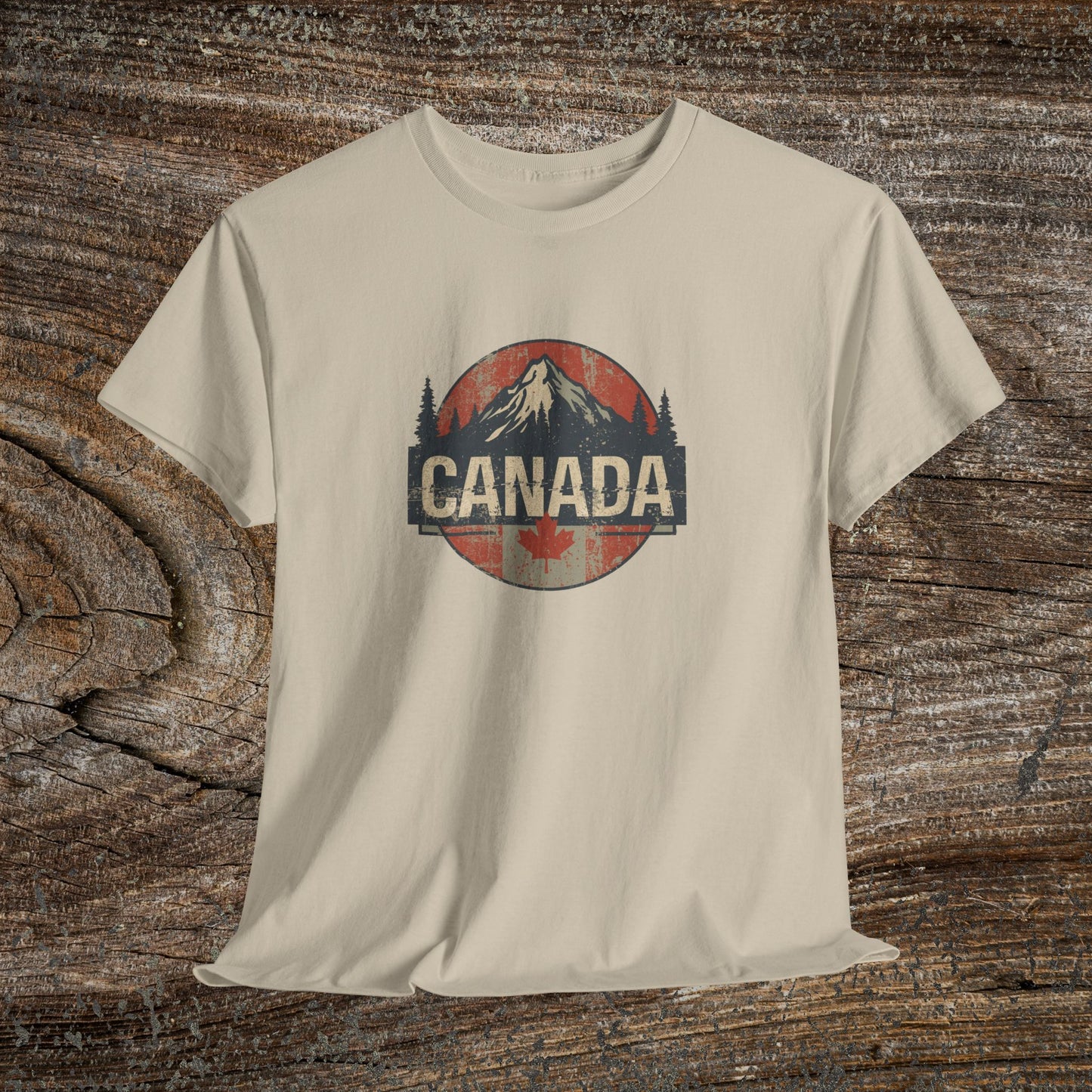 Grunge Canadian Landscape T-Shirt — Distressed Canada Tee