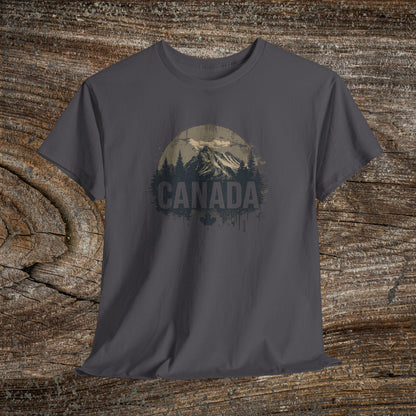 Rustic Canadian Landscape T-Shirt — Distressed Canada Tee
