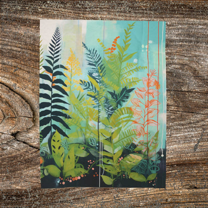 Botanical Abstract Blanket — Soft Floral Throw