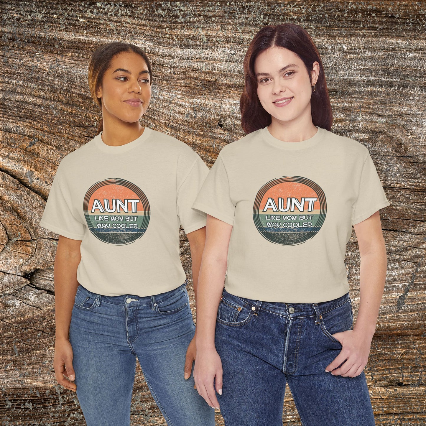 Retro 'Aunt Like a Mom But Cooler' Tee — Cool Aunt Graphic T-Shirt