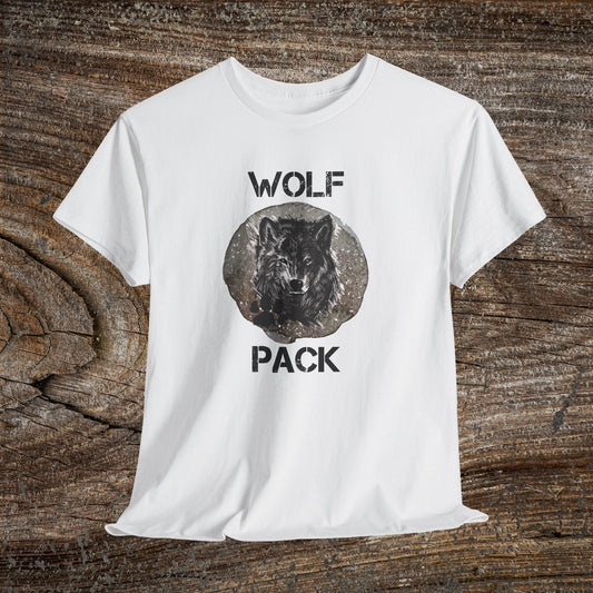 Grunge Wolf Pack T-Shirt — Retro Edgy Wolf Pack Tee