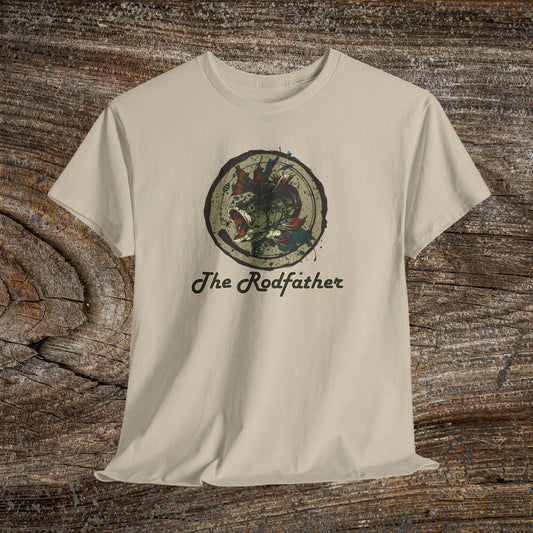 Grunge "The Rodfather" Fishing Tee — Vintage Angler Gift