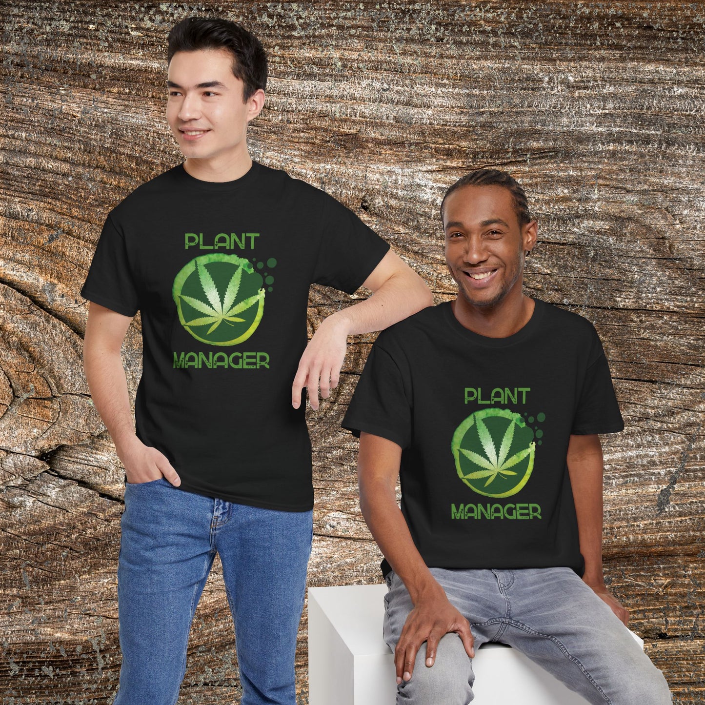 Grunge Weed 420 TShirt - "Plant Manager" - Retro Marijuana Stoner Gift