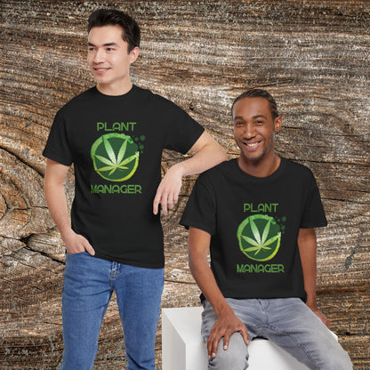 Grunge Weed 420 TShirt - "Plant Manager" - Retro Marijuana Stoner Gift