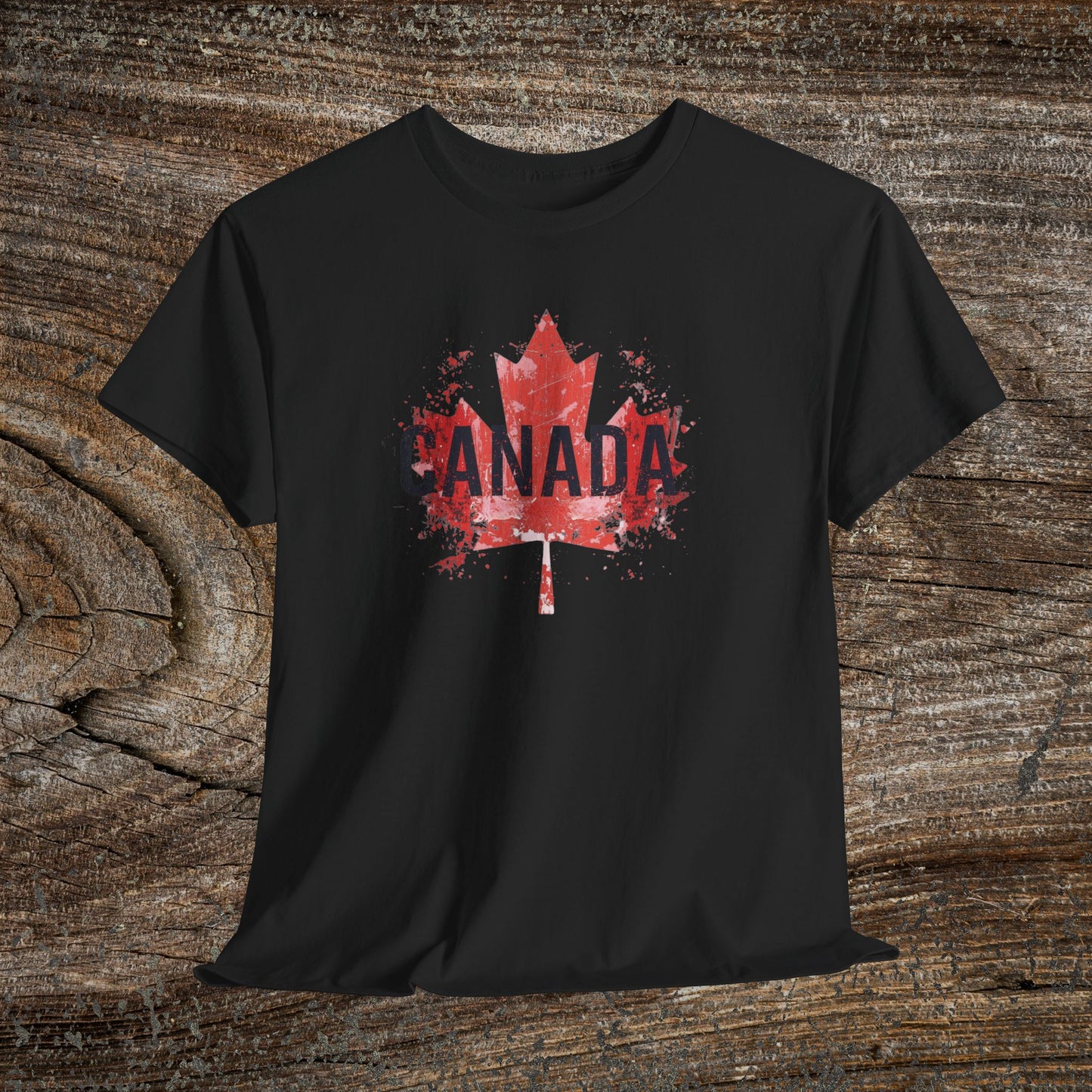 Grunge Canada T-Shirt — Distressed Maple Leaf Tee