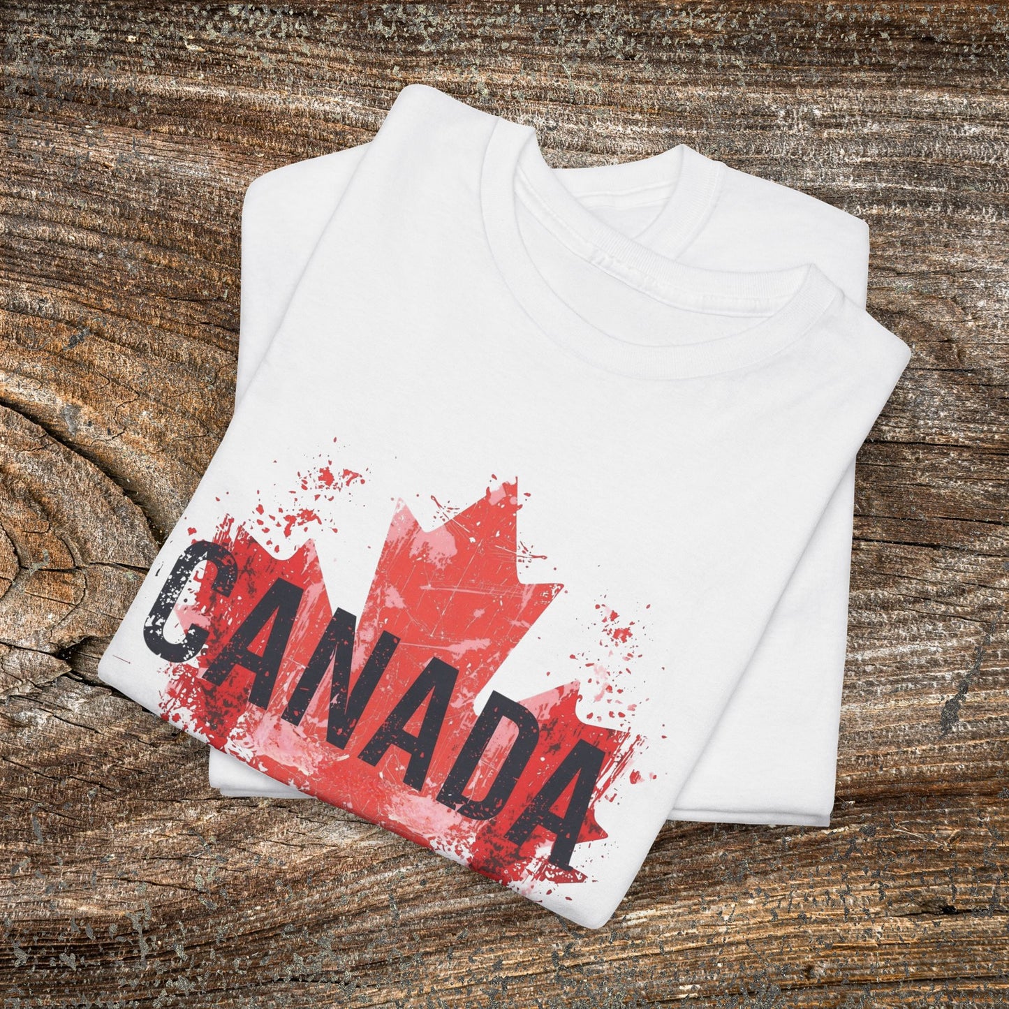Grunge Canada T-Shirt — Distressed Maple Leaf Tee