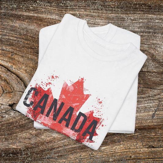 Grunge Canada T-Shirt — Distressed Maple Leaf Tee