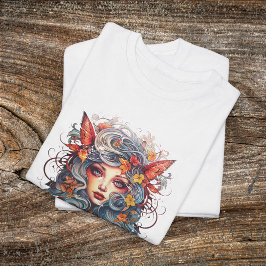 Vintage Forest Fairy T-Shirt - Enchanted Woodland Graphic Tee