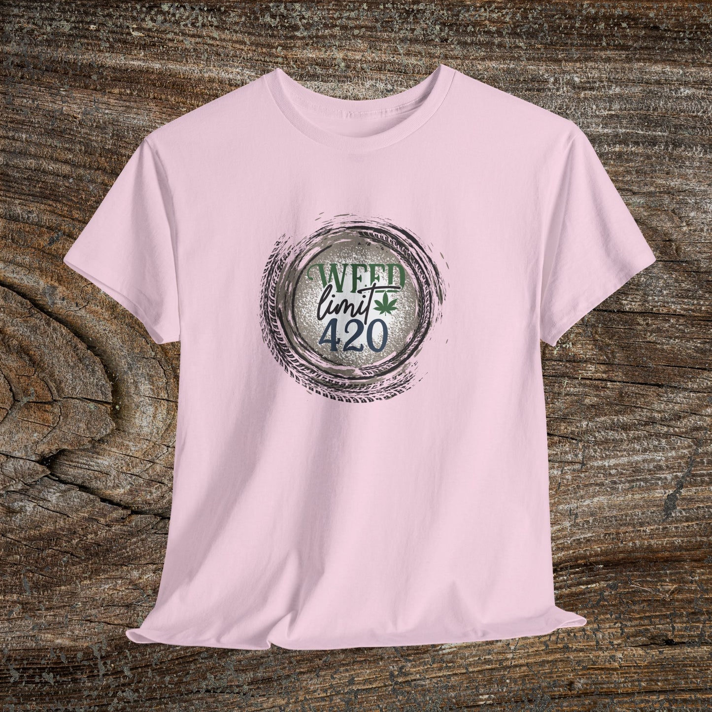 Grunge Weed 420 TShirt - "Weed Limit 420" - Retro Marijuana Stoner Gift
