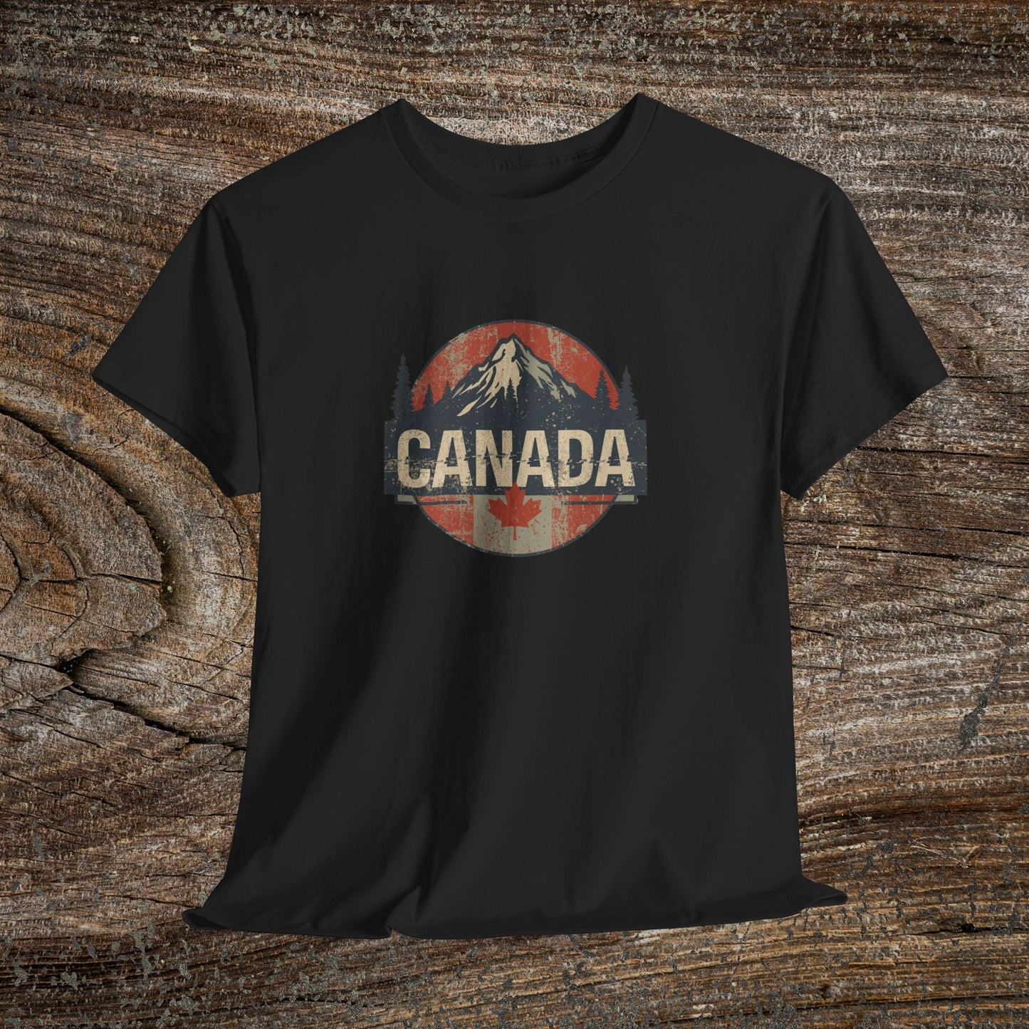Grunge Canadian Landscape T-Shirt — Distressed Canada Tee