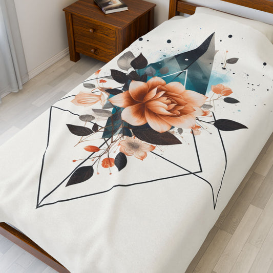Vintage Flower Blanket — Cozy Retro Boho Throw
