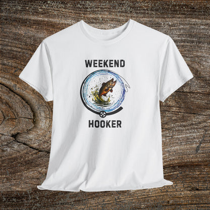 Retro 'Weekend Hooker' Fishing T-Shirt — Funny Grunge Angler Gift