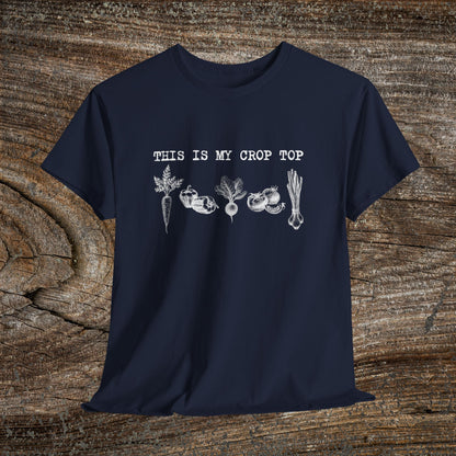 This Is My Crop Top Vegetable Rustic T-Shirt — Funny Farm Veggie Tee