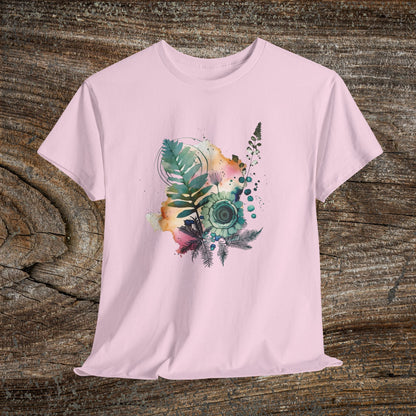 Vintage Watercolour Floral TShirt — Botanical Graphic T-Shirt