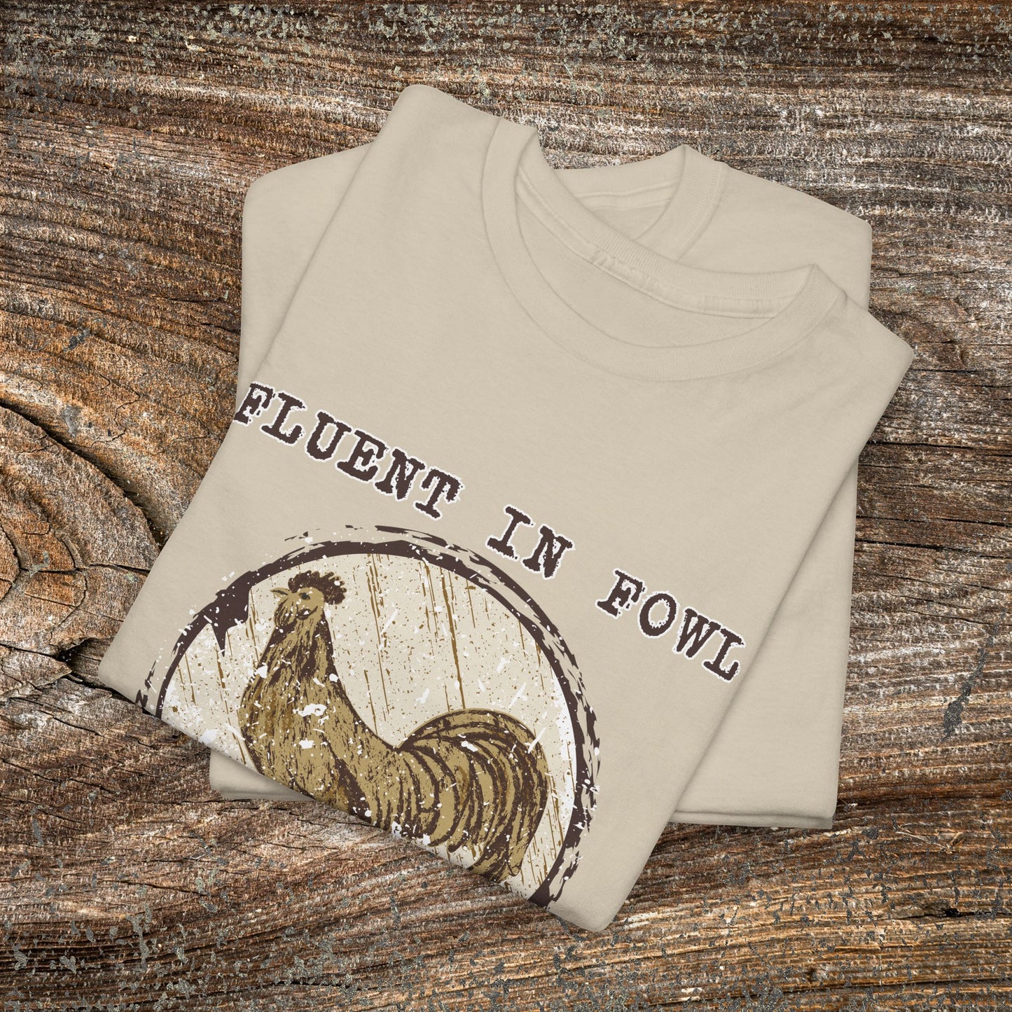 Retro Boho Chicken T-Shirt — "Fluent in Fowl Language"