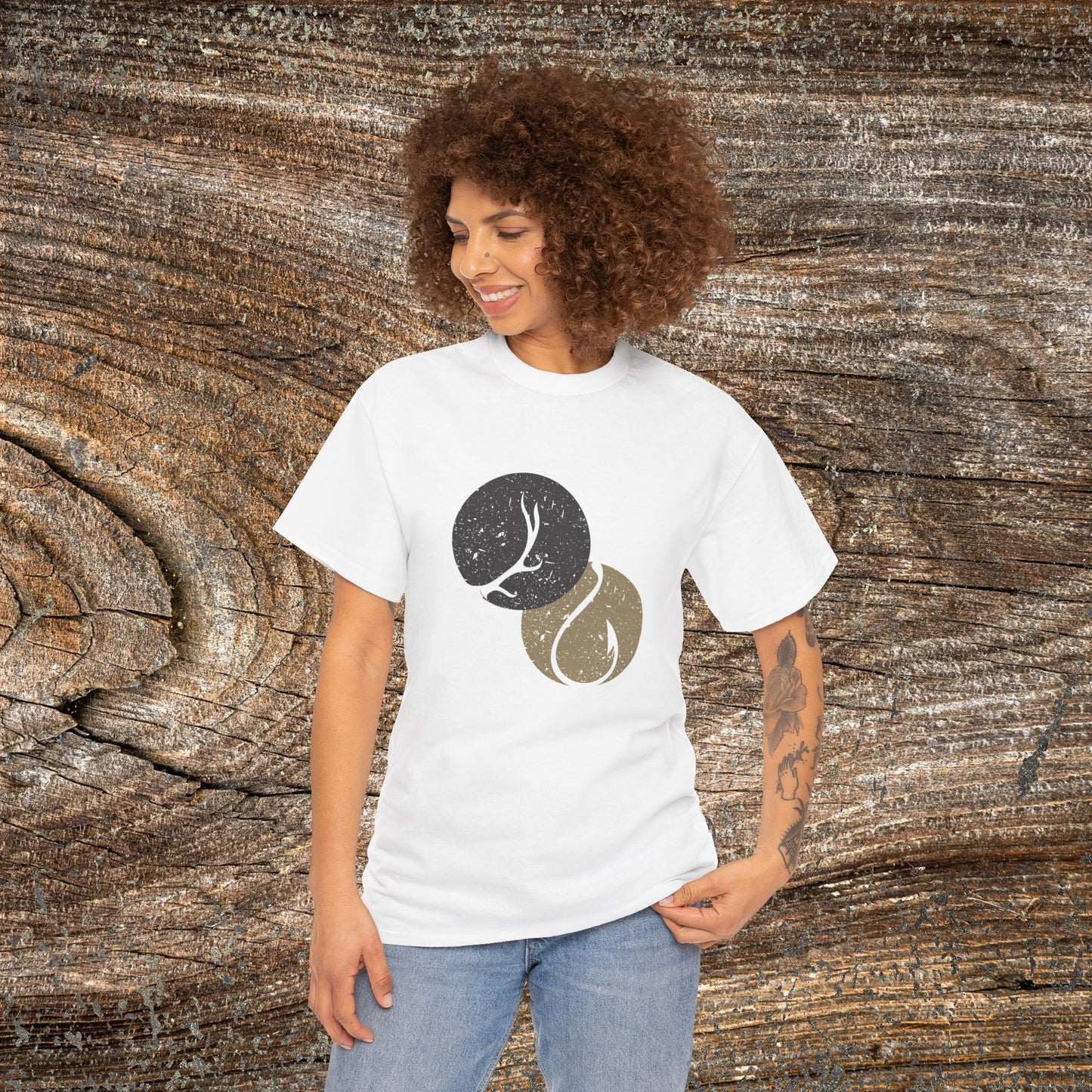 Hunting & Fishing T-Shirt — Modern Outdoor Angler and Hunter Gift