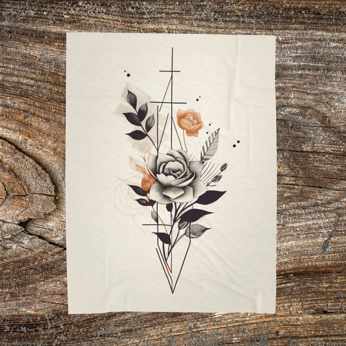 Vintage Flower Blanket — Retro Boho Throw