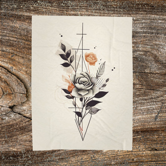 Vintage Flower Blanket — Retro Boho Throw