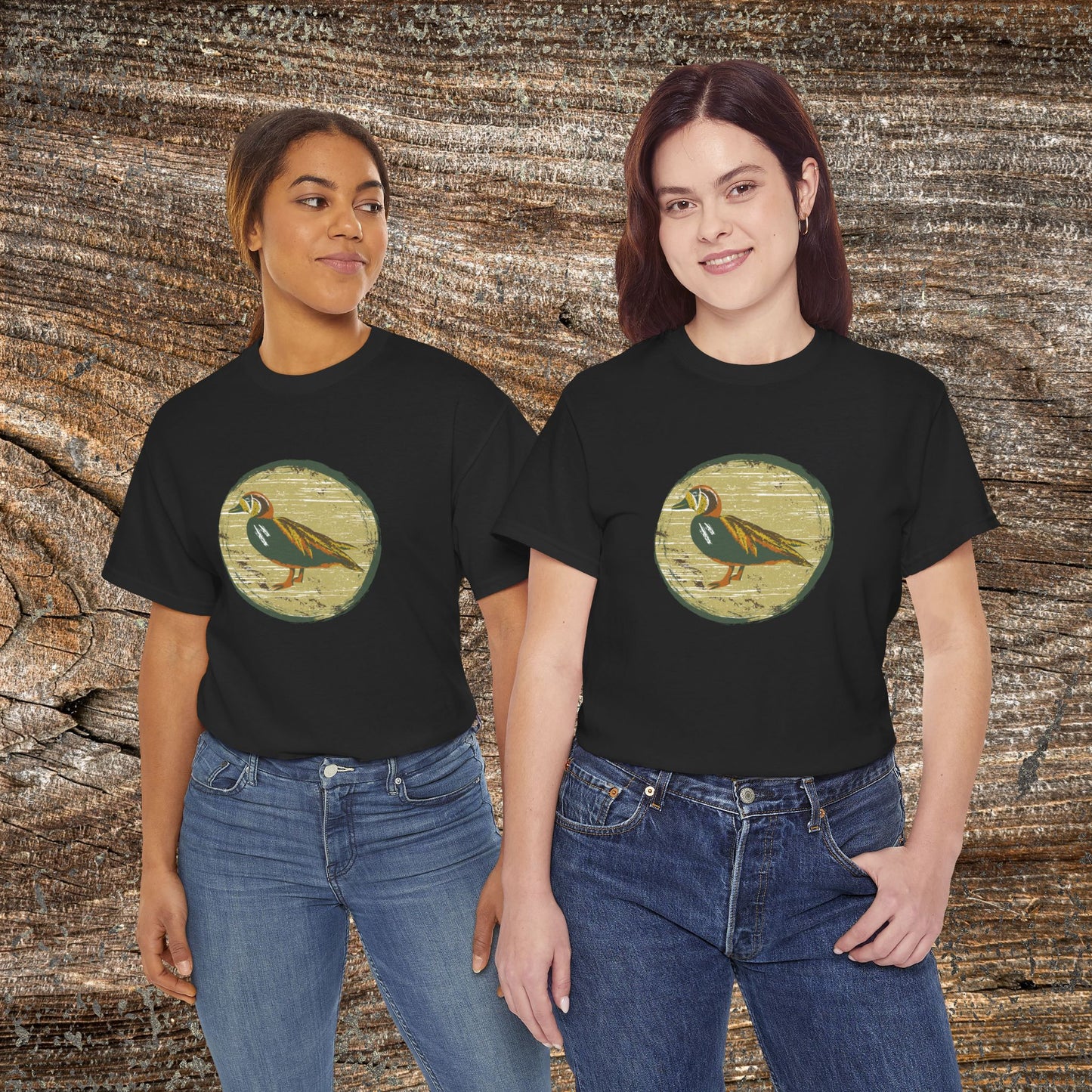 Rustic Boho Duck T-Shirt — Vintage Farmhouse Duck Tee