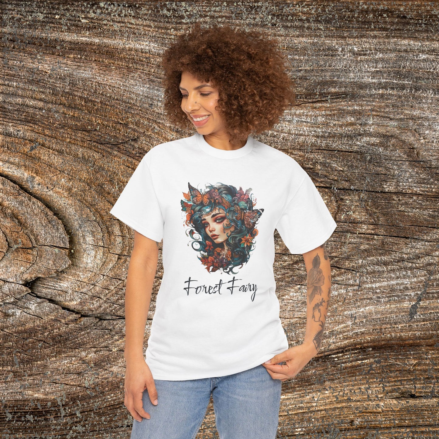Vintage Forest Fairy T-Shirt - Enchanted Woodland Graphic Tee