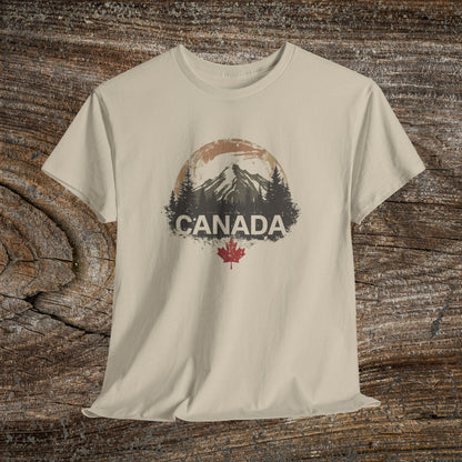 Rustic Canadian Landscape T-Shirt — Distressed Canada Tee