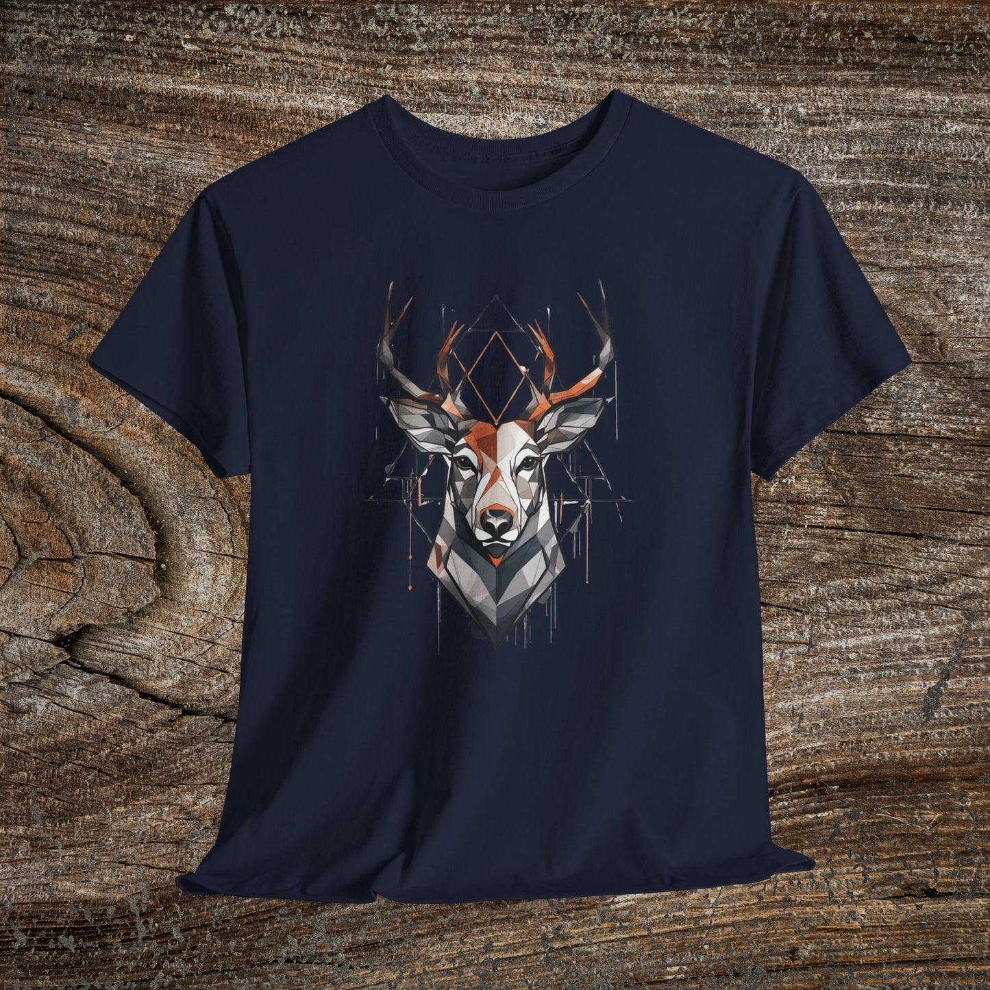 Geometric Abstract Deer T-Shirt — Modern Minimalist Deer Tee