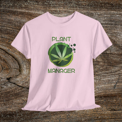 Grunge Weed 420 TShirt - "Plant Manager" - Retro Marijuana Stoner Gift