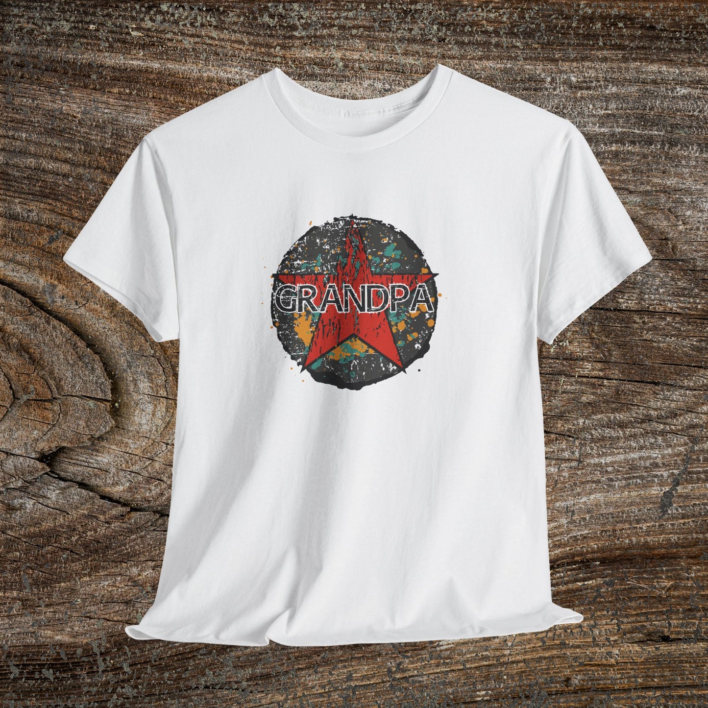 Grunge Grandpa Star T-Shirt — Retro Father's Day Gift