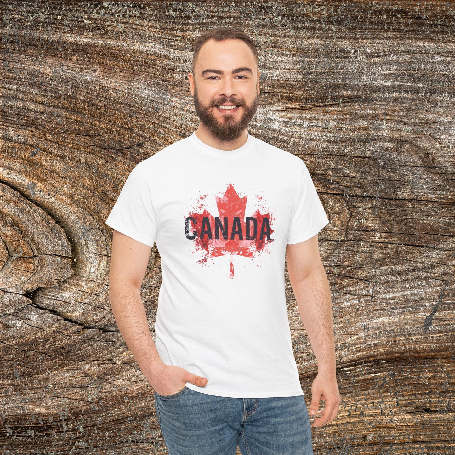 Grunge Canada T-Shirt — Distressed Maple Leaf Tee