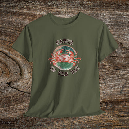 Grunge Retro Crab T-Shirt - 'Catch of the Day' - Grunge Fishing Shirt