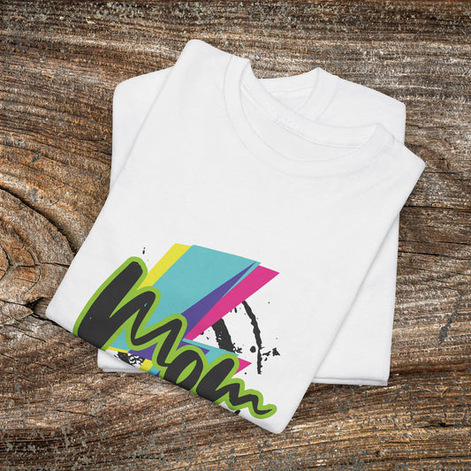 Grunge Retro Mom TShirt - Trendy Lightning Bolt Tee Shirt