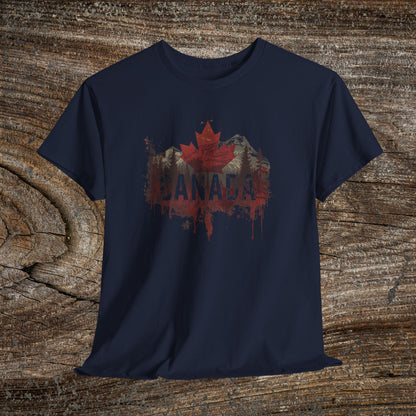 Grunge Canadian Landscape T-Shirt — Distressed Canada Tee