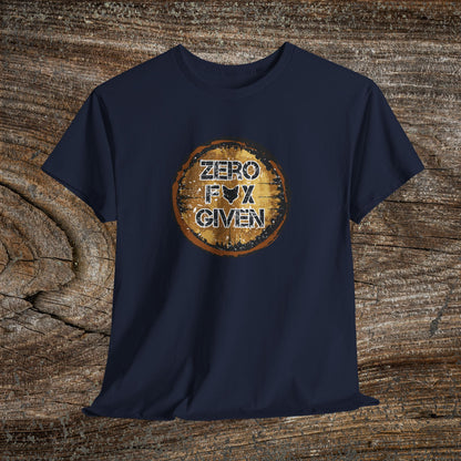 Grunge Fox Quote TShirt -  "Zero Fox Given" - Nature Lover Gift