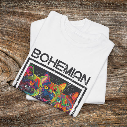 Retro Bohemian Catsody T-Shirt — Funny Vintage Cat Graphic Tee