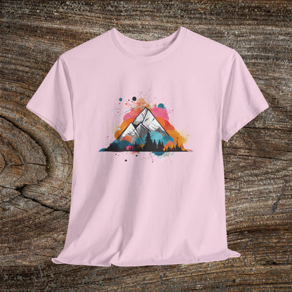 Vibrant Retro Mountain Abstract TShirt - Trendy Cute Mountain Landscape Shirt