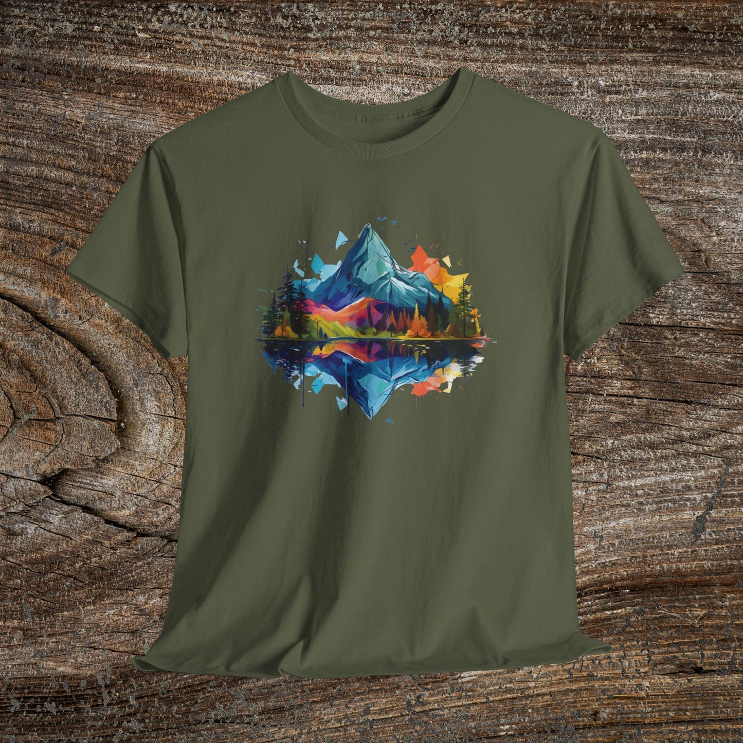 Retro Mountain Abstract TShirt - Nature Lover Gift