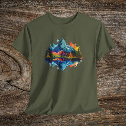 Retro Mountain Abstract TShirt - Nature Lover Gift
