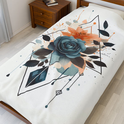 Vintage Flower Blanket — Cozy Retro Boho Throw