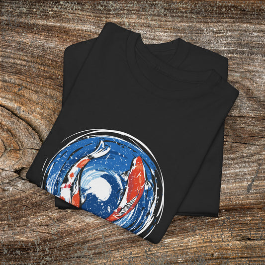 Retro Koi Fish T-Shirt — Grunge Japanese Carp Tee