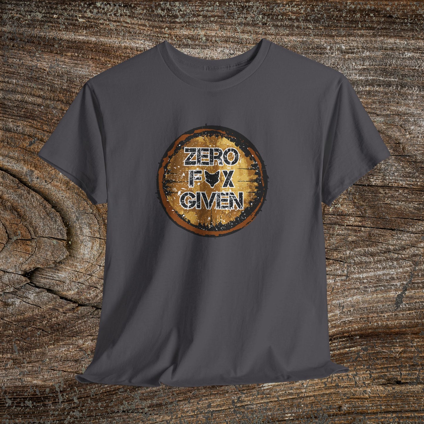 Grunge Fox Quote TShirt -  "Zero Fox Given" - Nature Lover Gift