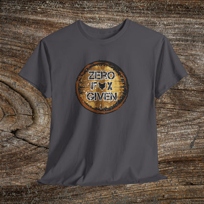 Grunge Fox Quote TShirt -  "Zero Fox Given" - Nature Lover Gift