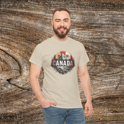 Grunge Canadian Landscape T-Shirt — Distressed Canada Tee