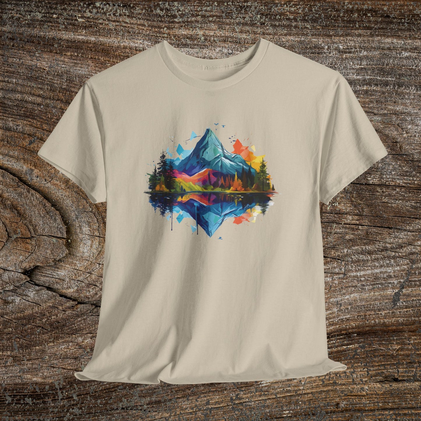 Retro Mountain Abstract TShirt - Nature Lover Gift