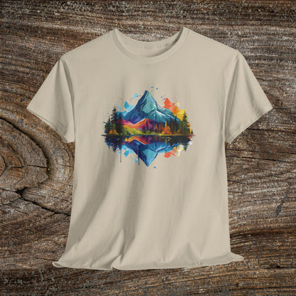 Retro Mountain Abstract TShirt - Nature Lover Gift
