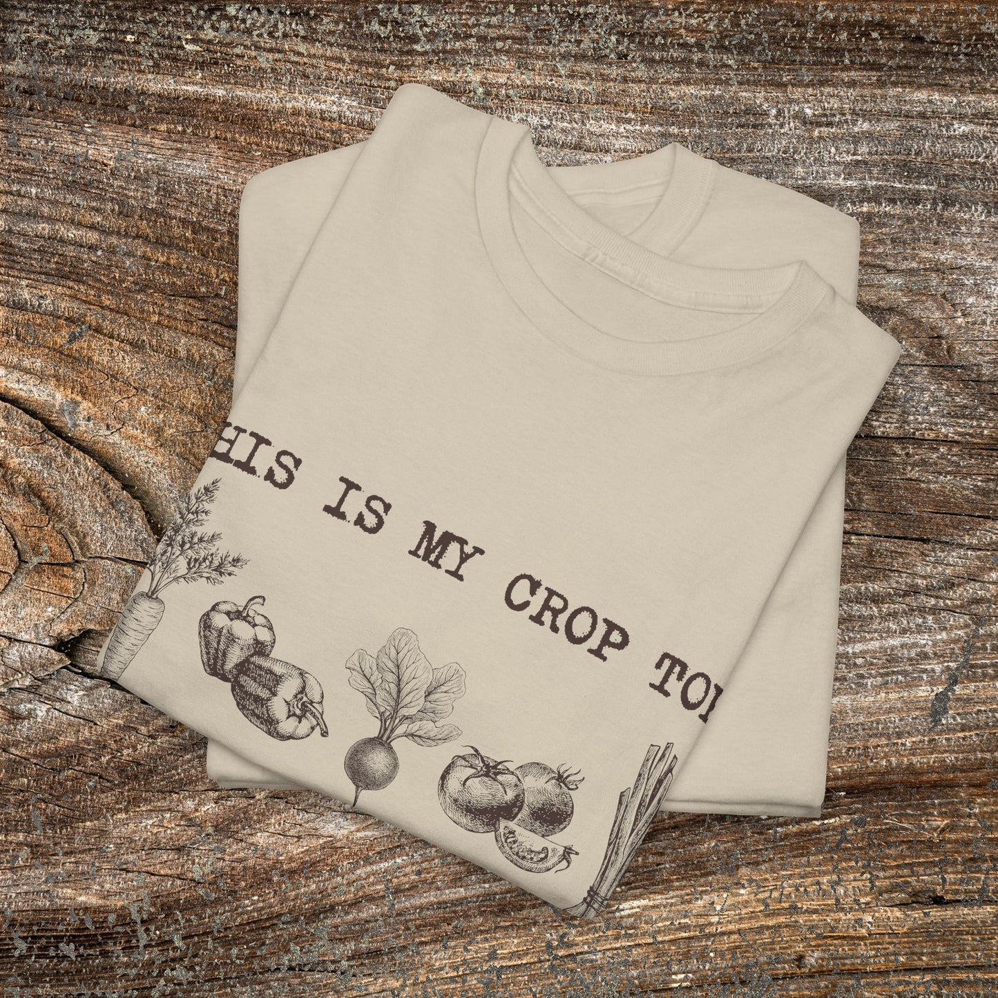 This Is My Crop Top Vegetable Rustic T-Shirt — Funny Farm Veggie Tee