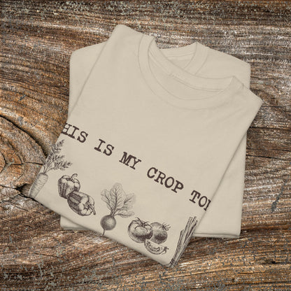 This Is My Crop Top Vegetable Rustic T-Shirt — Funny Farm Veggie Tee